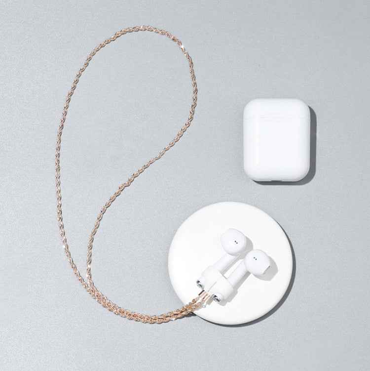 AIRPODS Wireless Headset Anti-lost Chain Strong Magnetic Sleeve Titanium Steel Stainless Steel Color Retention Anti-lost Necklace