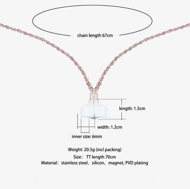 AIRPODS Wireless Headset Anti-lost Chain Strong Magnetic Sleeve Titanium Steel Stainless Steel Color Retention Anti-lost Necklace