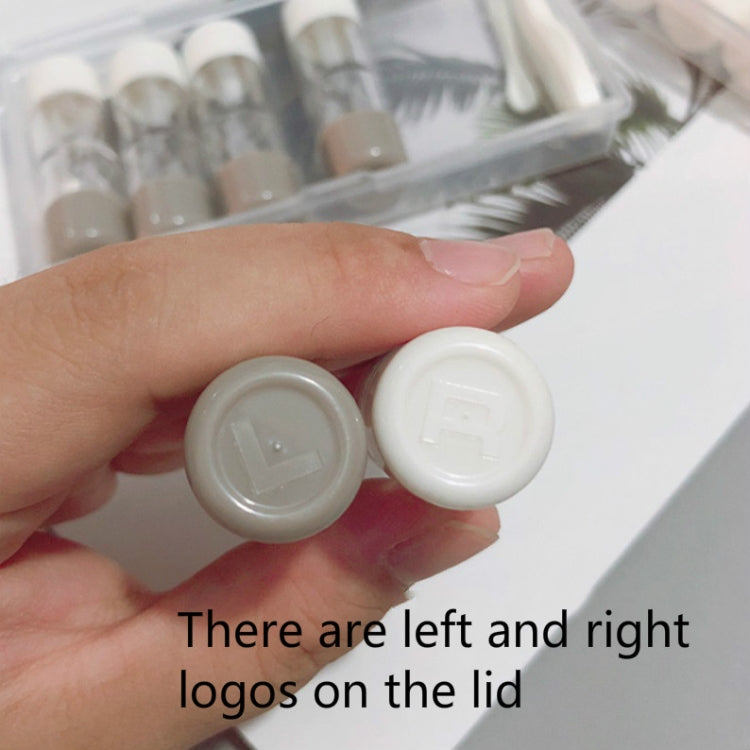 2pcs Contact Lens Companion Box Double Head Box RGP Rigid Glasses Case Random Colour