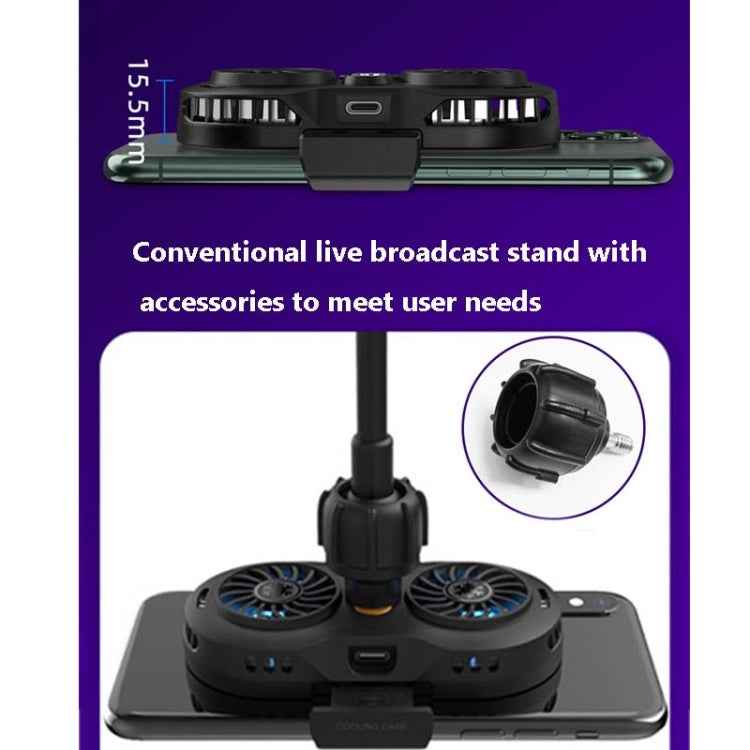 AH-102 Type-C / USB-C + USB Interface Dual Cooling And Fast Cooling Mobile Phone Radiator for 4-6.5 inch Mobile Phones, Power Cable Length: 1.5m