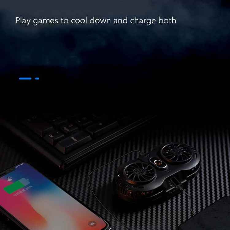 AH-102 Type-C / USB-C + USB Interface Dual Cooling And Fast Cooling Mobile Phone Radiator for 4-6.5 inch Mobile Phones, Power Cable Length: 1.5m