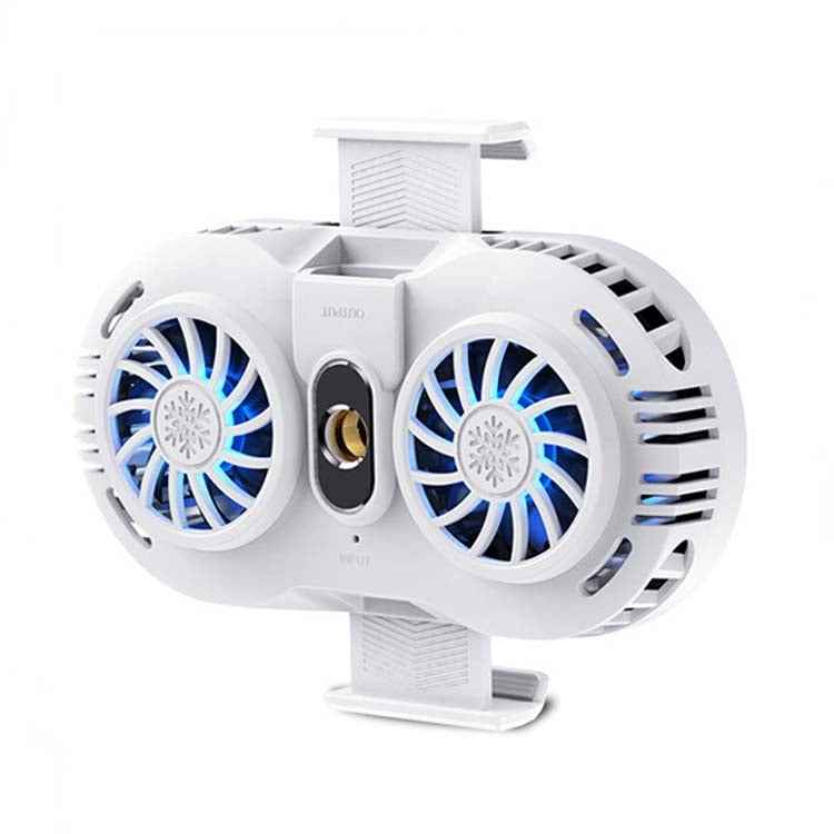 AH-102 Type-C / USB-C + USB Interface Dual Cooling And Fast Cooling Mobile Phone Radiator for 4-6.5 inch Mobile Phones, Power Cable Length: 1.5m