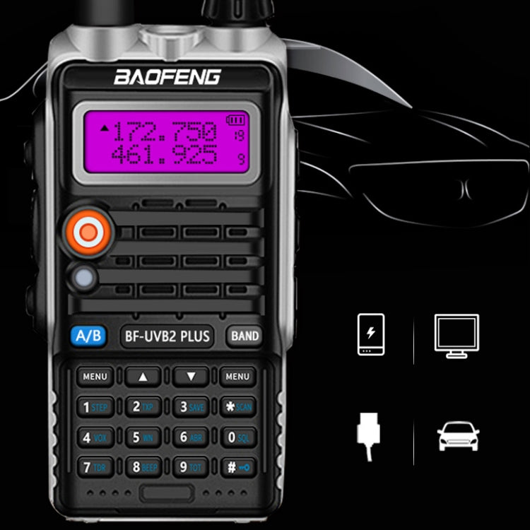 Baofeng BF-B2Plus Outdoor 15km Mini High-power FM Walkie-talkie, AU Plug, US Plug