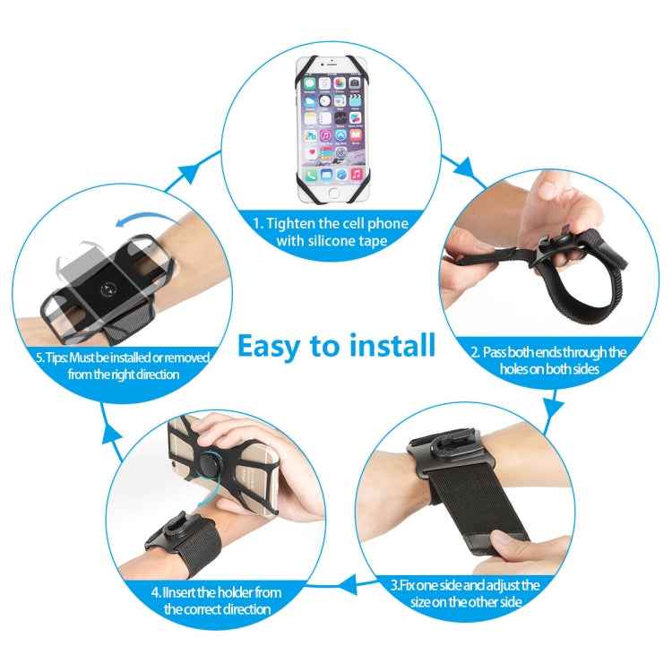Detachable Rotating Arm Wristband Sports Mobile Phone Case  Suitable For 4.5-7 Inch Mobile Phones