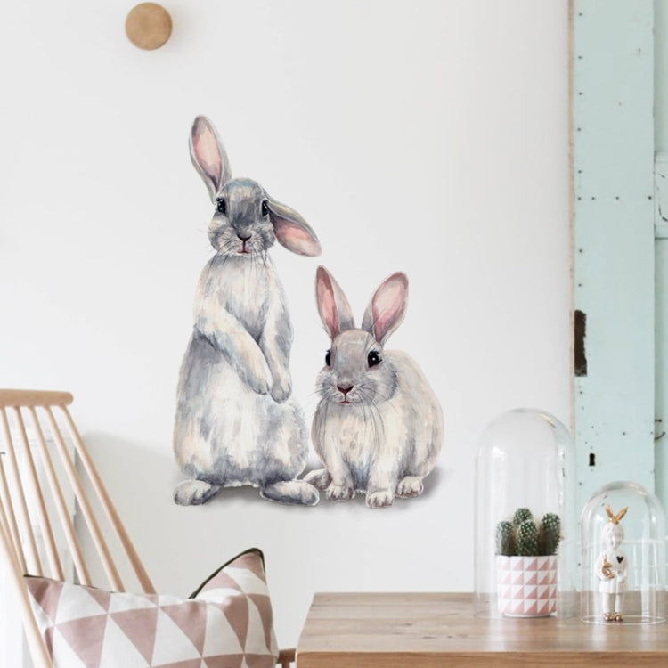 Two Rabbits Home Decoration Removable Wall Stickers