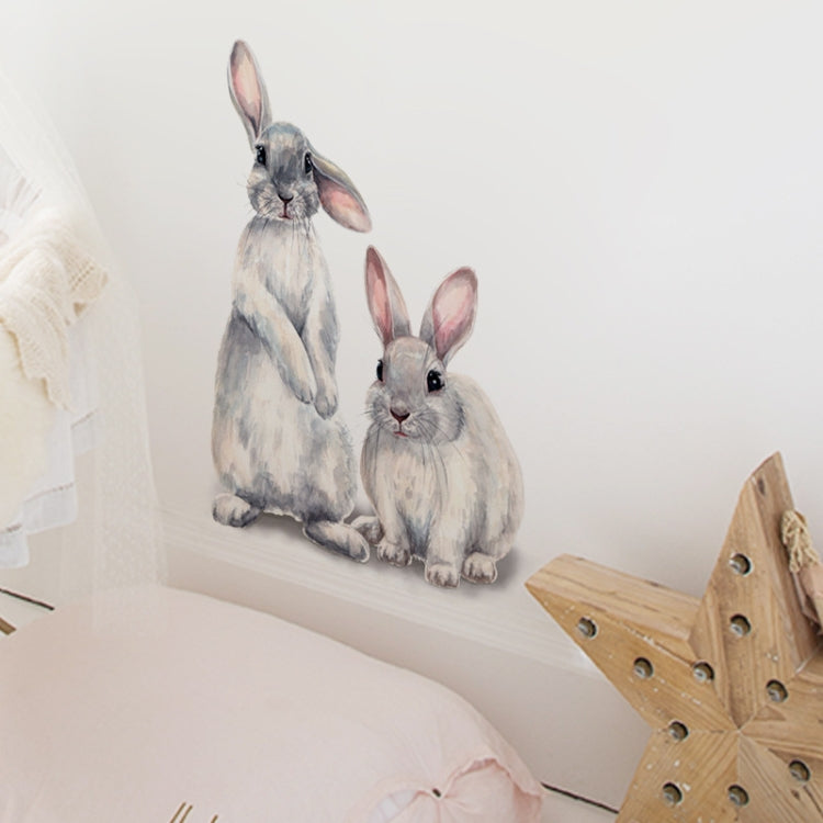 Two Rabbits Home Decoration Removable Wall Stickers