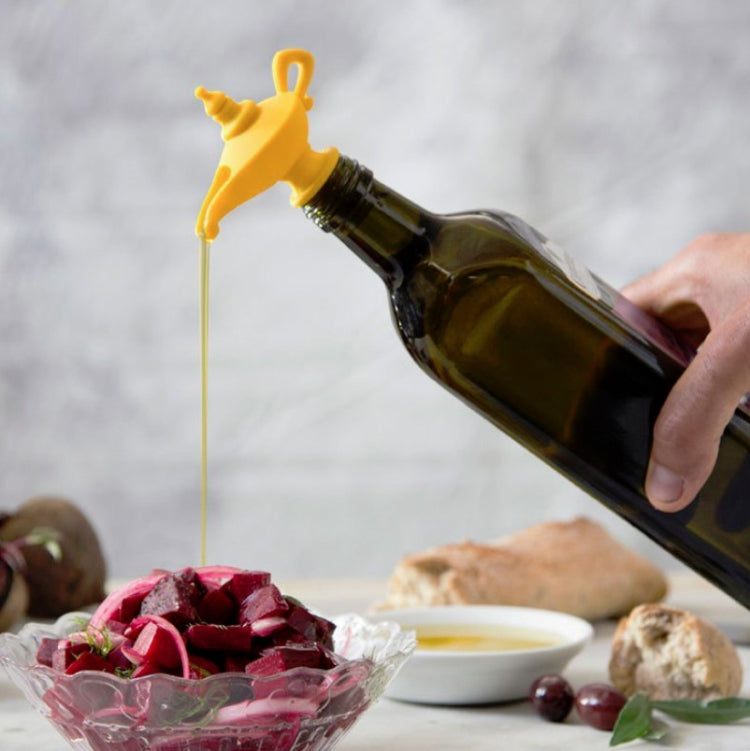 Creative Silicone Aladdin Magic Lamp Red Wine Bottle Pourer Manual Sealing Airless Bottle Stopper