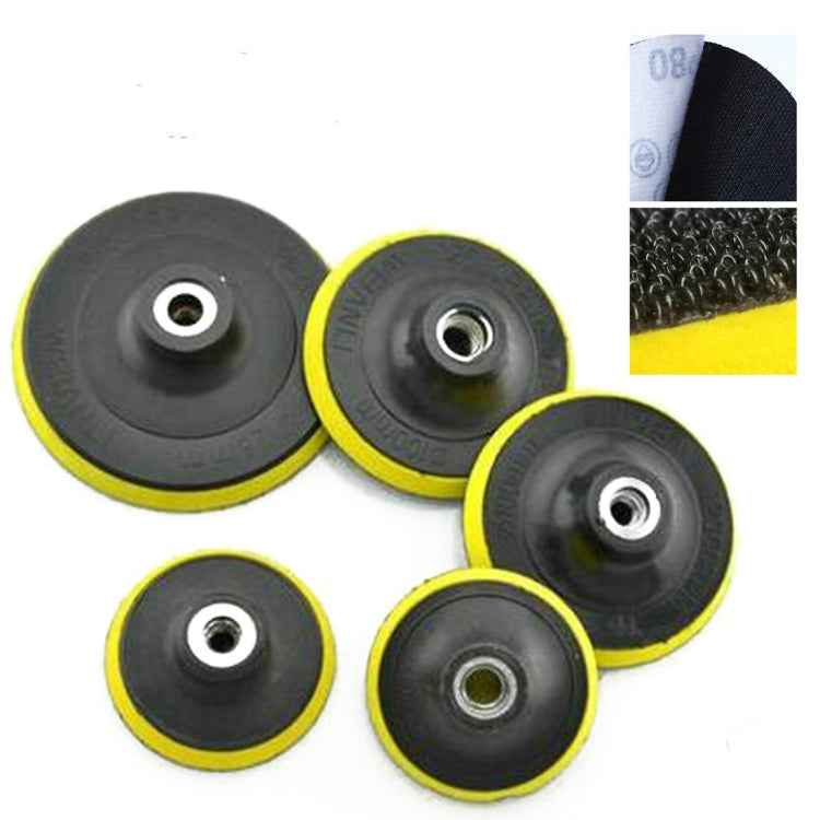 5 PCS Polishing Disc Self-adhesive Sponge Disc Pneumatic Sandpaper Suction Cup, 80mm M10, 100mm M10, 100mm M14, 125mm M10, 125mm M14, 150mm M14, 150mm M16, 180mm M14