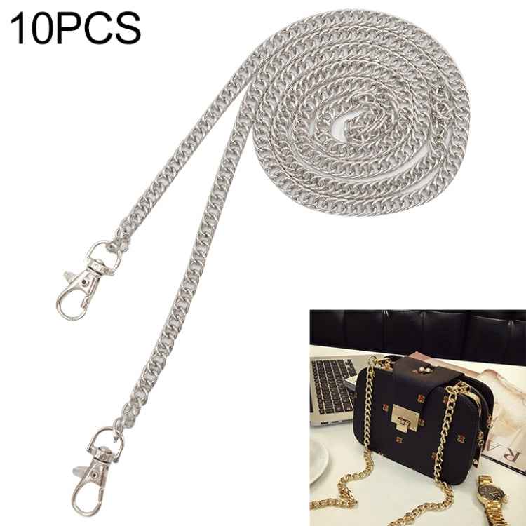 10 PCS Metal Chain Shoulder Bags Handbag Buckle Handle DIY Double Woven Iron Chain Belt, 40cm, 60cm, 100cm, 120cm, 140cm