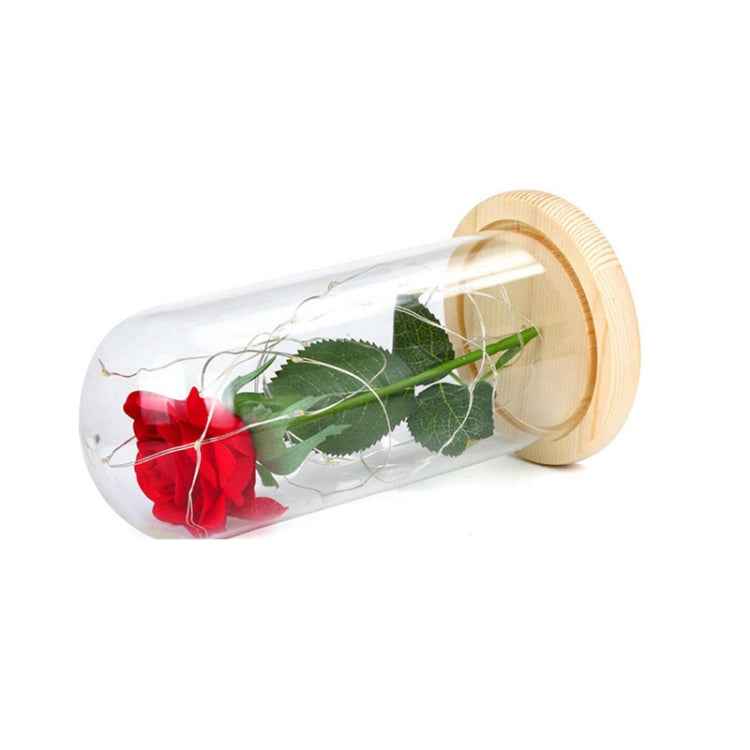 LED flashing luminous artificial fresh roses romantic decorative flower wedding Valentine's Day gift to send lovers birthday, 0-5W
