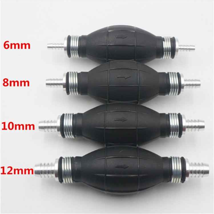 Universal Car Boat Motor Motorcycle Gasoline Pump Spherical Rubber Manual Fuel Pump, 6mm, 8mm, 10mm, 12mm