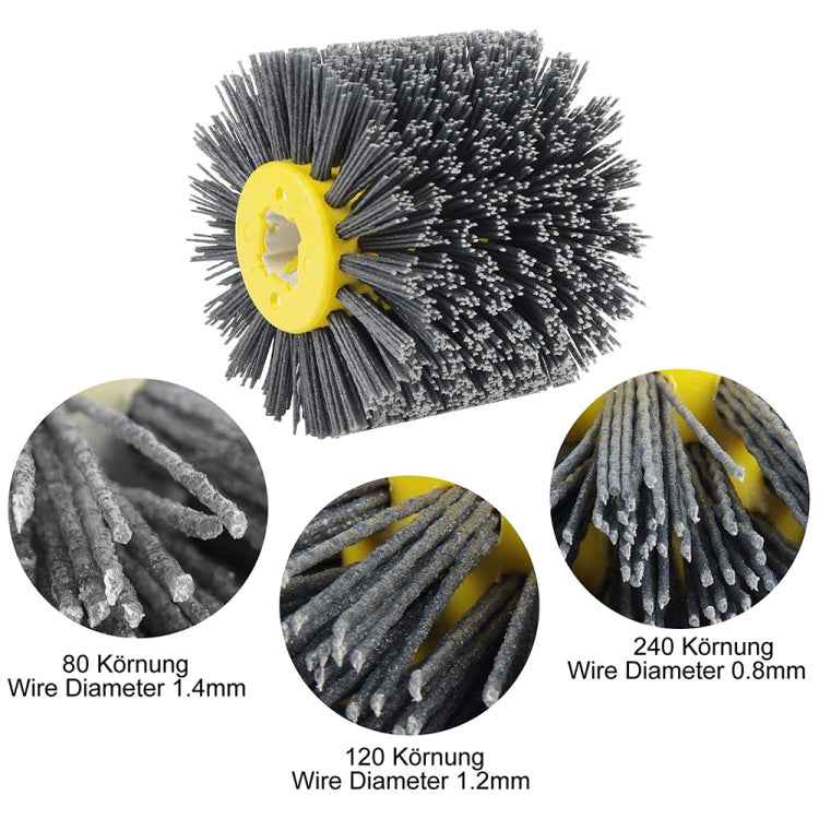 Abrasive Wire Drawing Wheel Wood Grain Reduction Refurbishment Drawing Wheel, 80 Mesh, 120 Mesh, 150 Mesh, 180 Mesh, 240 Mesh, 320 Mesh