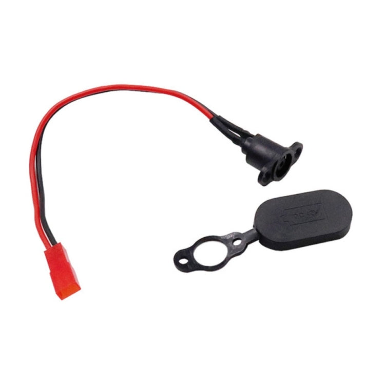 For Xiaomi Mijia M365 Electric Scooter Accessories Battery Tail Light Cable Waterproof Charging Head, with Black Waterproof Cover, with Red Waterproof Cover