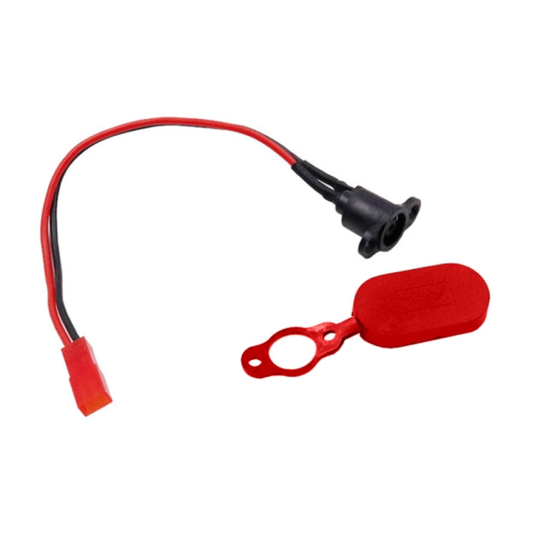 For Xiaomi Mijia M365 Electric Scooter Accessories Battery Tail Light Cable Waterproof Charging Head, with Black Waterproof Cover, with Red Waterproof Cover