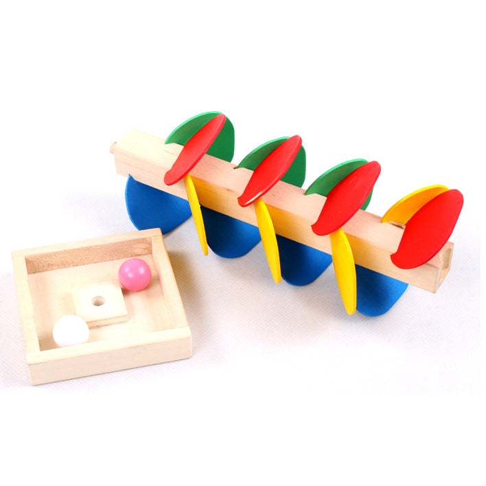 3 PCS Baby Educational Blocks Wooden Tree Marble Ball Run Track Game Intelligence Smart Children Toys
