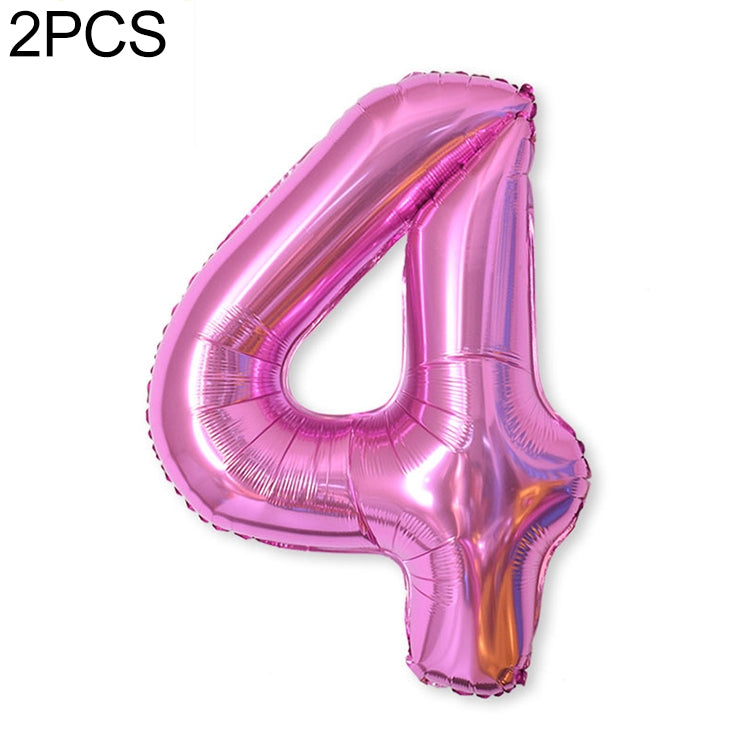 2 PCS 40 Inch Aluminium Foil Number Balloons Birthday Wedding Engagement Party Decor Kids Ball Supplies