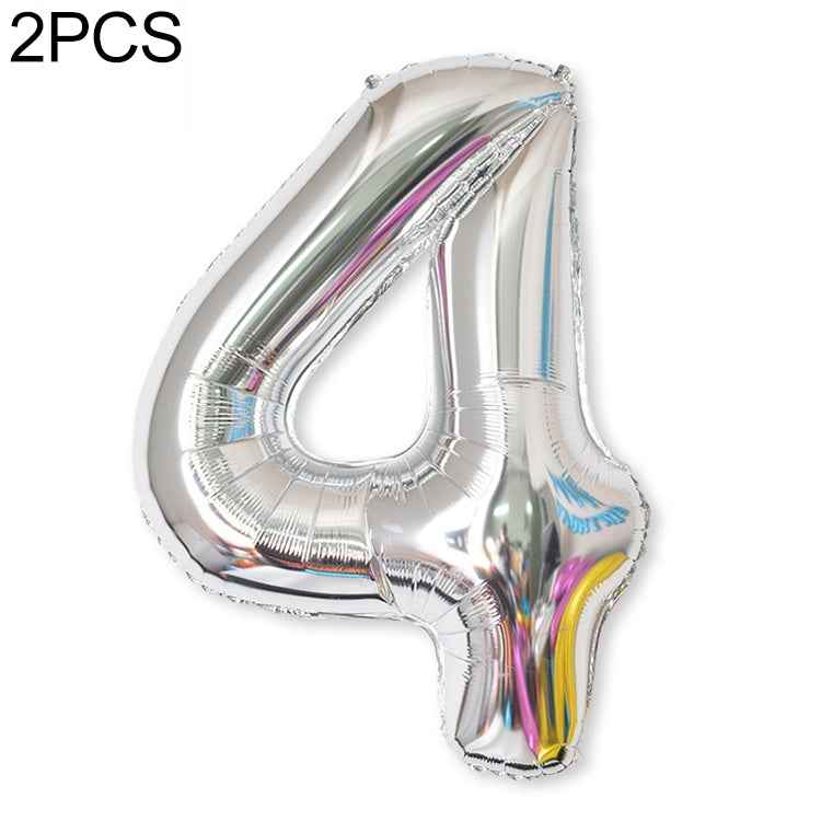 2 PCS 40 Inch Aluminium Foil Number Balloons Birthday Wedding Engagement Party Decor Kids Ball Supplies