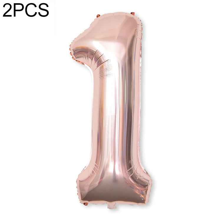 2 PCS 40 Inch Aluminium Foil Number Balloons Birthday Wedding Engagement Party Decor Kids Ball Supplies