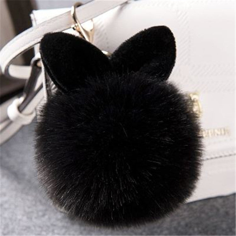 Fur Pom Keychains Fake Rabbit Fur Ball Keychain
