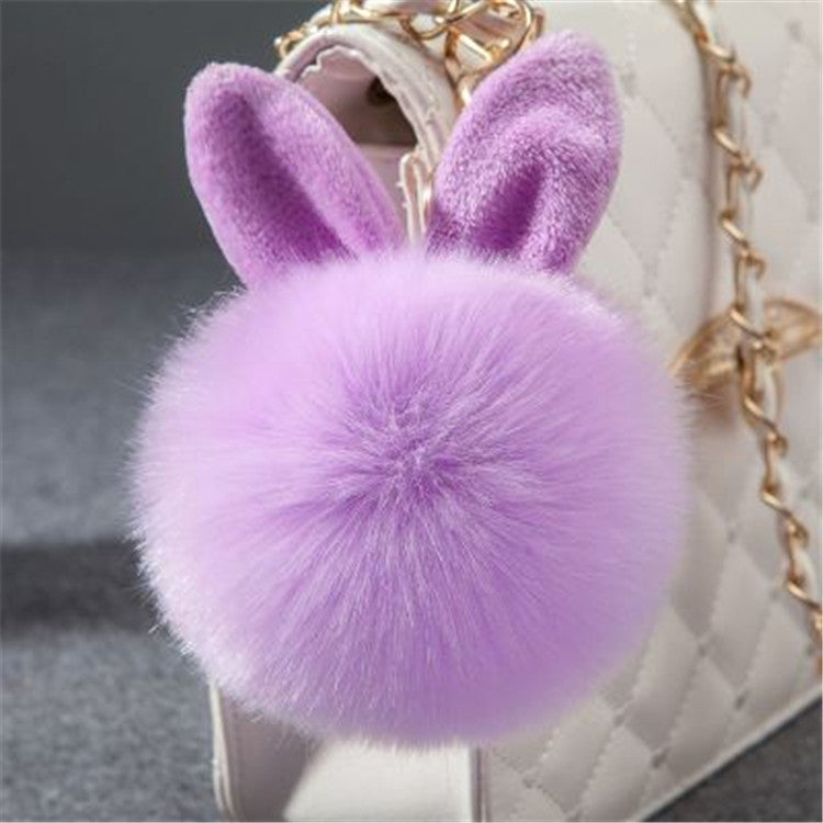 Fur Pom Keychains Fake Rabbit Fur Ball Keychain