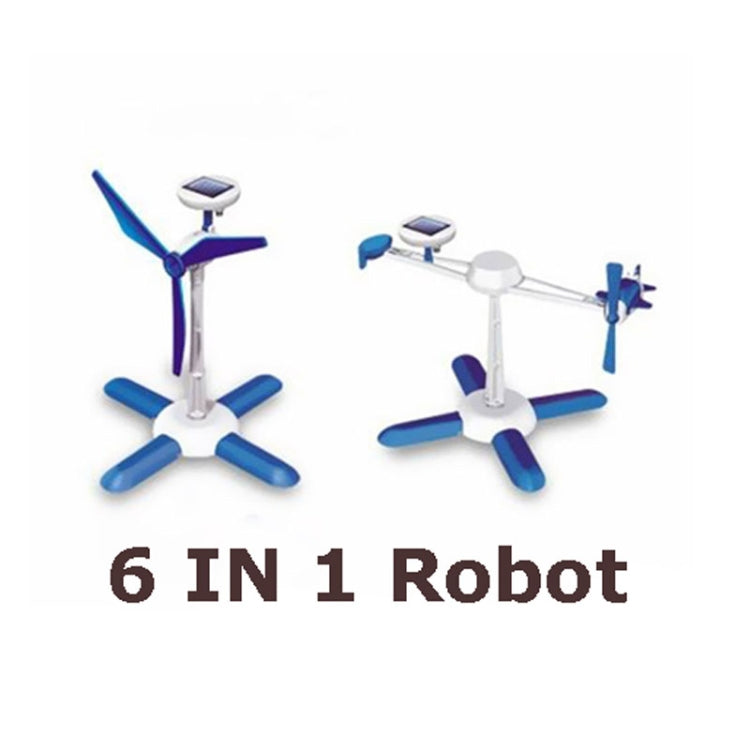 3PCS DIY Solar Puzzle Toys 6 in 1 Educational Solar Power Kits Novelty Solar Robots for Kids