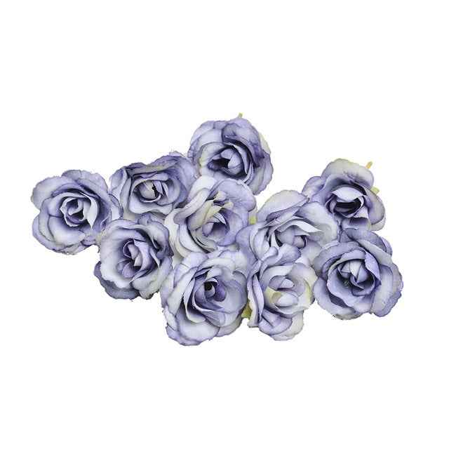 10 Sets 4cm Artificial Flower Silk Rose Flower Head for Wedding Party Home Decoration