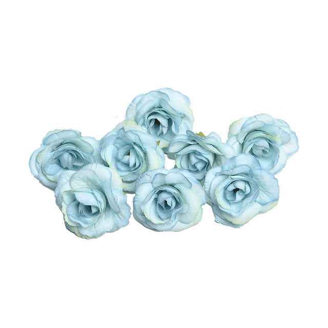 10 Sets 4cm Artificial Flower Silk Rose Flower Head for Wedding Party Home Decoration