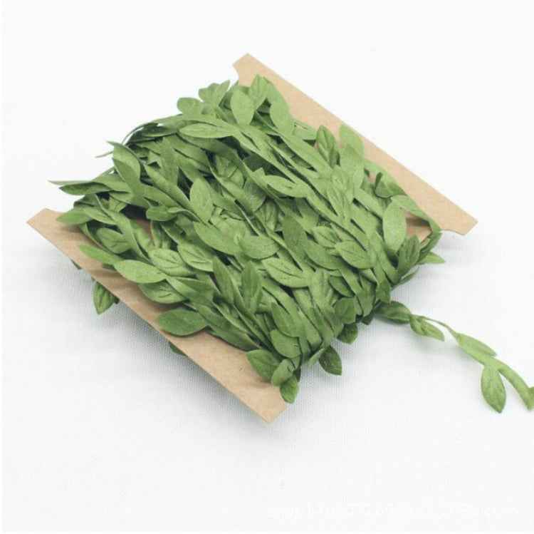 2 PCS Cloth Leaf Garland Decoration Accessories Green Leaf Cane Leaf Simulation DIY Garland Material, 100 Meters, 40 Meters One Card / Roll, 77 Meters, 200 Meters, 20 Meters / Card, 10 Meters / Card, 5 Meters / Card, 5 Meters