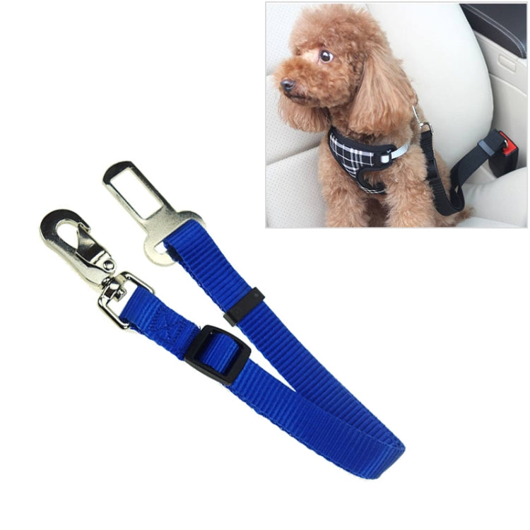 Nylon Harness Leash Clip Pet Dog Car Seat Belt Security Belt, Red, Black, Blue