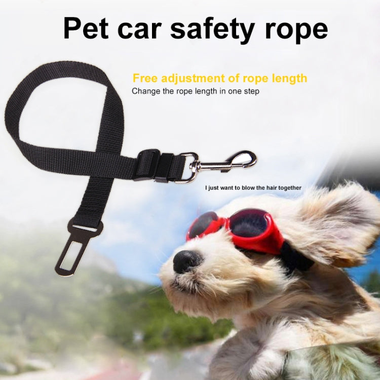 Nylon Harness Leash Clip Pet Dog Car Seat Belt Security Belt, Red, Black, Blue