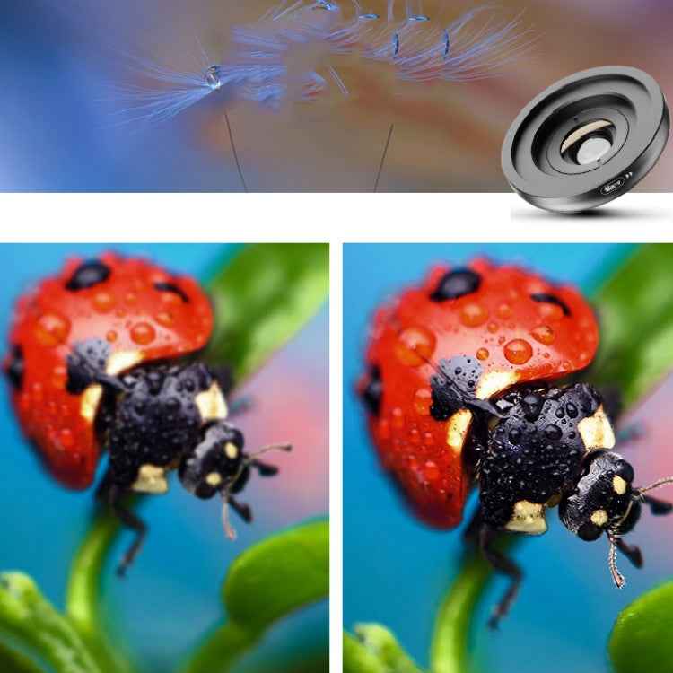 APEXEL APL-HD52IN1WM 2 in 1 Distortion-free HD 120-degree Wide-angle + 10X Macro Universal SLR External Mobile Phone Lens Set