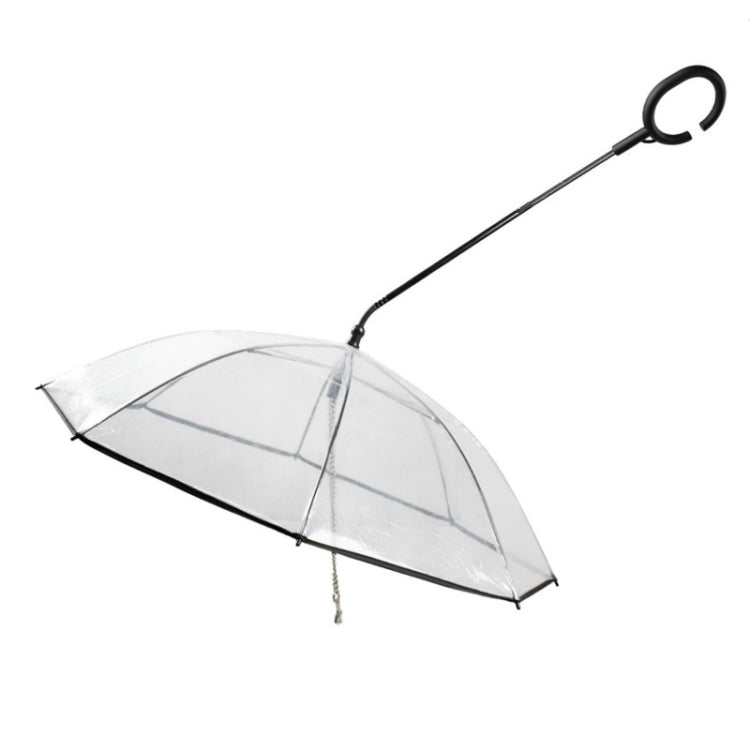 Pet Umbrella Transparent Adjustable Rainy Dog ?Walking Leash