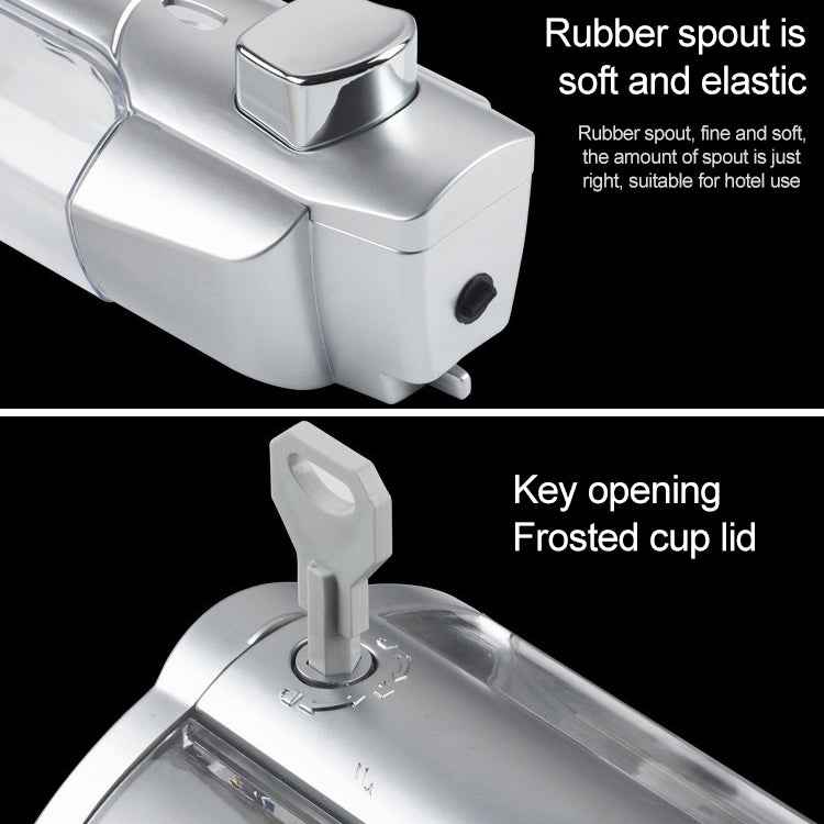 Wall-mounted Plastic Manual Single-head Soap Box Hotel Soap Dispenser, Matt, Plating