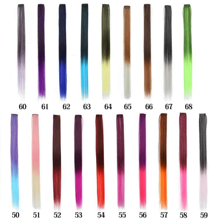 10 PCS Chemical Fiber Wig One-Step Gradient Color Single Card Wig, 24inches
