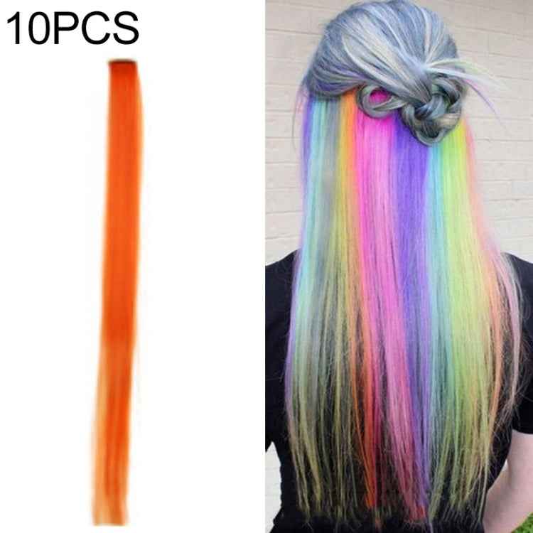 10 PCS Chemical Fiber Wig One-Step Gradient Color Single Card Wig, 24inches