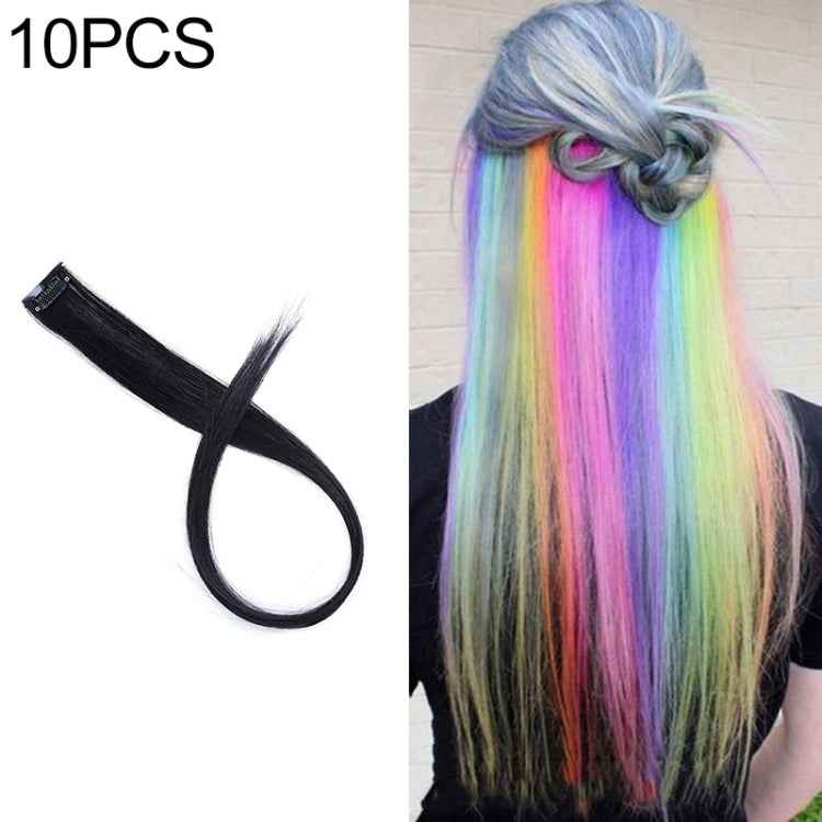 10 PCS Chemical Fiber Wig One-Step Gradient Color Single Card Wig, 24inches