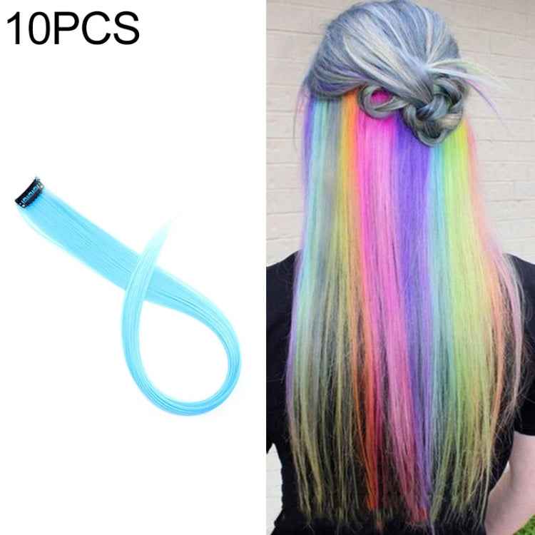 10 PCS Chemical Fiber Wig One-Step Gradient Color Single Card Wig, 24inches