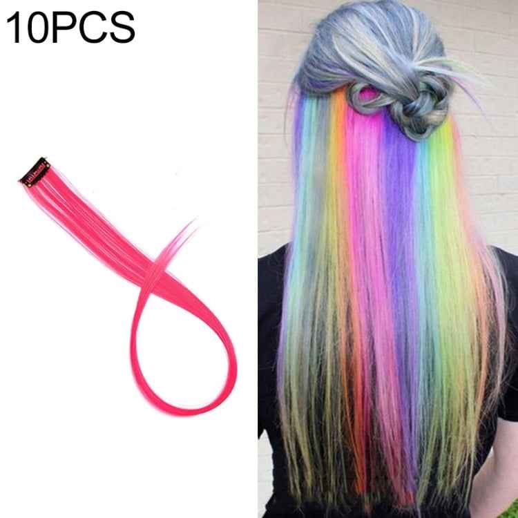 10 PCS Chemical Fiber Wig One-Step Gradient Color Single Card Wig, 24inches