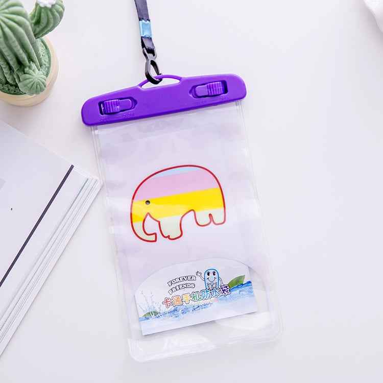 10 PCS Large Outdoor Photo Transparent Waterproof Cartoon Mobile Phone Bag, Elephant, Squirrel, Puppy, Big Elephant, Fawn, Little White Cat, Dolphin, Little Yellow Deer, Little Sheep, Little Pink Cat, Little Cat, Crocodile