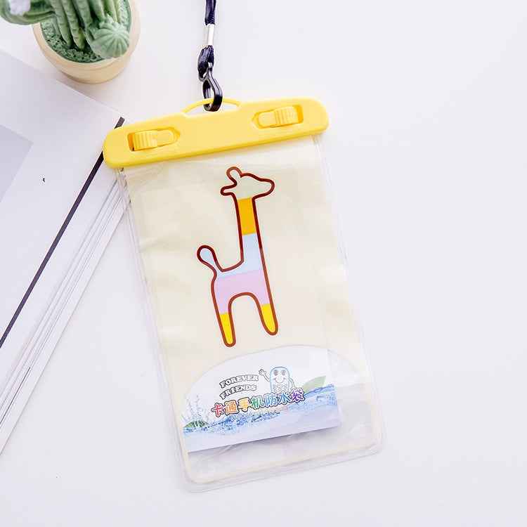 10 PCS Large Outdoor Photo Transparent Waterproof Cartoon Mobile Phone Bag, Elephant, Squirrel, Puppy, Big Elephant, Fawn, Little White Cat, Dolphin, Little Yellow Deer, Little Sheep, Little Pink Cat, Little Cat, Crocodile
