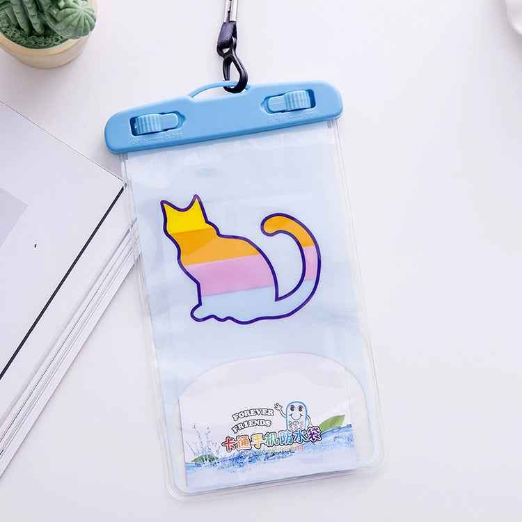 10 PCS Large Outdoor Photo Transparent Waterproof Cartoon Mobile Phone Bag, Elephant, Squirrel, Puppy, Big Elephant, Fawn, Little White Cat, Dolphin, Little Yellow Deer, Little Sheep, Little Pink Cat, Little Cat, Crocodile