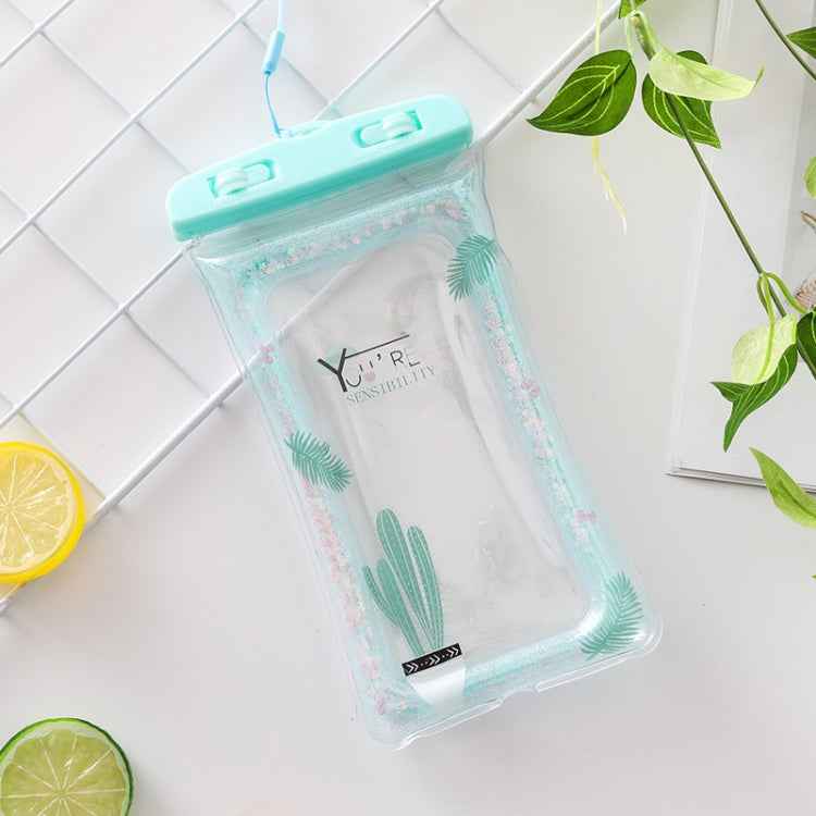 Cartoon Transparent Swimming Inflatable Air Bag Floating Mobile Phone Waterproof Bag, Random Color Delivery, Pink Watermelon, Green Peach, Purple Kitten, Blue Bunny, There is a Mine at Home, Green Cactus 1, Green Cactus 2, Green Cactus 3, Pink Strawber...