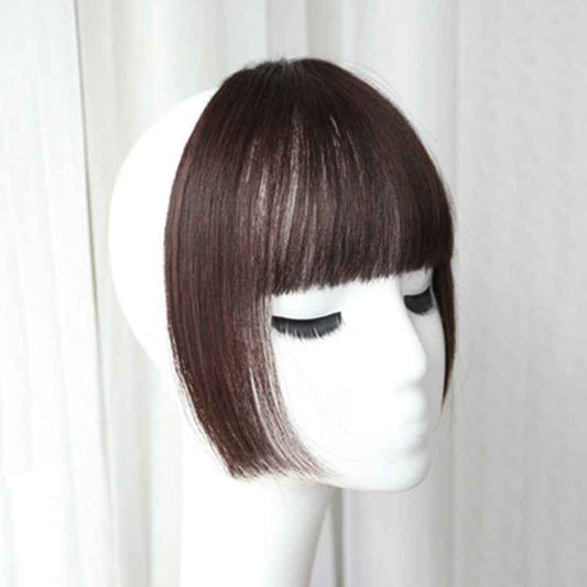 Women Fake Fringe Clip In Bangs Hair Extensions with High Temperature Synthetic Fiber