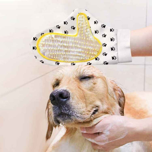 Pet Gloves Bath Brush Dog Massage Brush Pet Bath Grooming Supplies, Gloves Massage Brush