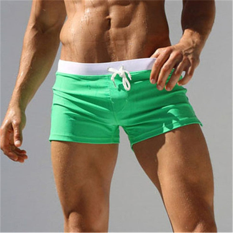 Back Pocket Flat Shorts Summer Beach Swim Shorts for Men, S, M, L, XL, XXL