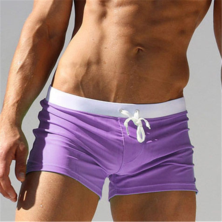 Back Pocket Flat Shorts Summer Beach Swim Shorts for Men, S, M, L, XL, XXL