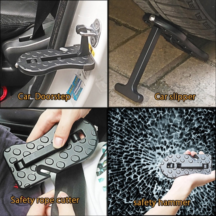 Car Doorstep Vehicle Rooftop Roof Rack Assistance Easy Install The Door Step Hooked On Car Truck SUV Portable Safety Hammer, Vehicle Rooftop Rack