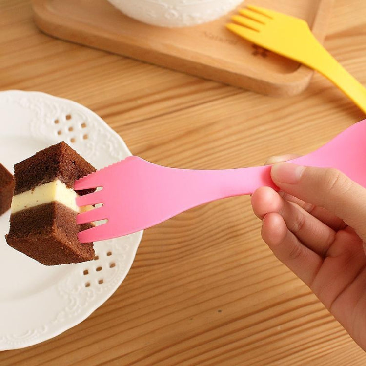 2 Set  3 In 1 Outdoor Camp Tableware Heat Resistant Spoon Fork Knife Camping Hiking Utensils (6pcs=1set), 2 Set