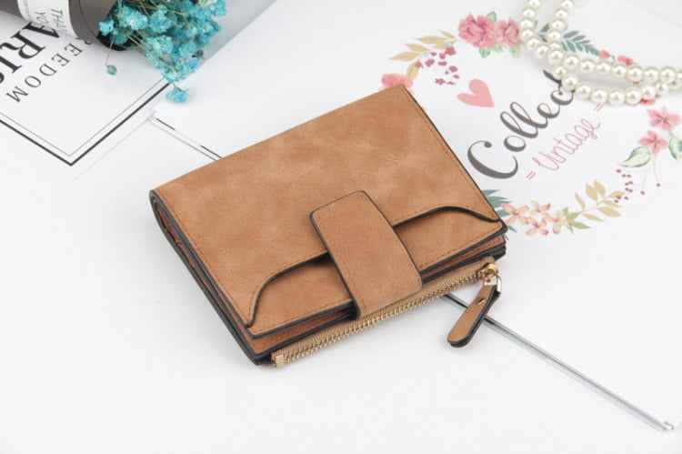 Leather Women Hasp Small Slim Coin Pocket Purse Cards Holders Wallet
