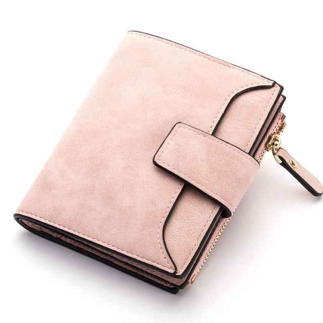 Leather Women Hasp Small Slim Coin Pocket Purse Cards Holders Wallet